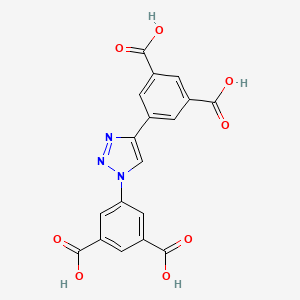 molecular formula C18H11N3O8 B12295544 5,5'-(1H-1,2,3-triazole-1,4-diyl)diisophthalic acid 