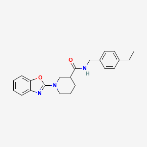 1-(1,3-benzoxazol-2-yl)-N-[(4-ethylphenyl)methyl]-3-piperidinecarboxamide