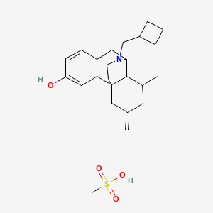 Morphinan-3-ol, 17-(cyclobutylmethyl)-8-methyl-6-methylene-, (8b)-,methanesulfonate (salt)