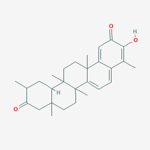 molecular formula C28H36O3 B12295602 3-Hydroxy-4,6a,6b,8a,11,14a-hexamethyl-7,8,9,11,12,12a,13,14-octahydropicene-2,10-dione 