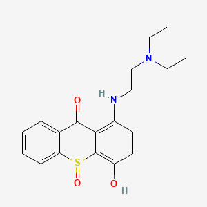 molecular formula C19H22N2O3S B12295609 Hycanthone sulfoxide CAS No. 37599-14-7