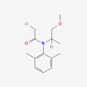 molecular formula C14H20ClNO2 B12295617 Acetamide, 2-chloro-N-(2,6-dimethylphenyl)-N-(2-methoxy-1-methylethyl)- CAS No. 50563-49-0