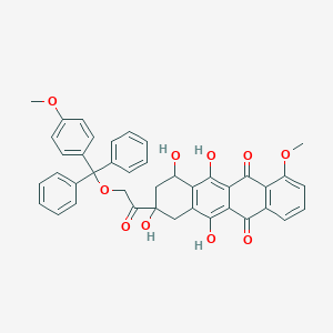 molecular formula C41H34O10 B12295650 6,7,9,11-tetrahydroxy-4-methoxy-9-[2-[(4-methoxyphenyl)-diphenylmethoxy]acetyl]-8,10-dihydro-7H-tetracene-5,12-dione 