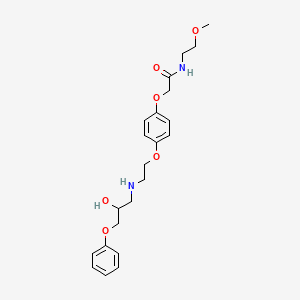 2-[4-[2-[(2-hydroxy-3-phenoxypropyl)amino]ethoxy]phenoxy]-N-(2-methoxyethyl)acetamide