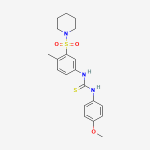 1-(4-Methoxyphenyl)-3-[4-methyl-3-(1-piperidinylsulfonyl)phenyl]thiourea