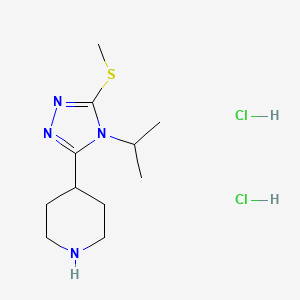 4-(4-isopropyl-5-(methylthio)-4H-1,2,4-triazol-3-yl)piperidine dihydrochloride