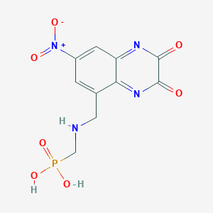 molecular formula C10H9N4O7P B12295709 [(7-Nitro-2,3-dioxoquinoxalin-5-yl)methylamino]methylphosphonic acid 