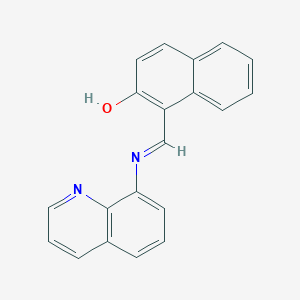 molecular formula C20H14N2O B1229571 1-[(E)-(8-Quinolylimino)methyl]naphthalene-2-ol 