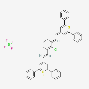 molecular formula C44H34BClF4S2 B12295712 4-(2-{2-chloro-3-[2-(2,6-diphenyl-4H-thiopyran-4-ylidene)ethylidene]cyclohex-1-en-1-yl}ethenyl)-2,6-diphenyl-1lambda4-thiopyran-1-ylium; tetrafluoroboranuide 