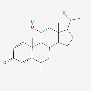 molecular formula C22H30O3 B12295732 11-Hydroxy-6-methylpregna-1,4-diene-3,20-dione 