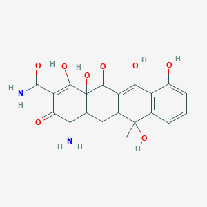 molecular formula C20H20N2O8 B12295757 4-Amino-1,6,10,11,12a-pentahydroxy-6-methyl-3,12-dioxo-4,4a,5,5a-tetrahydrotetracene-2-carboxamide 