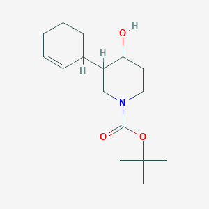 molecular formula C16H27NO3 B12295761 Tert-butyl 3-(cyclohex-2-en-1-yl)-4-hydroxypiperidine-1-carboxylate 