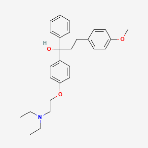 molecular formula C28H35NO3 B12295790 Benzeneethanol, a-[4-[2-(diethylamino)ethoxy]phenyl]-4-methoxy-a-phenyl- 