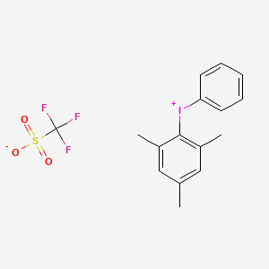 molecular formula C16H16F3IO3S B12295792 Mesityl(phenyl)iodonium trifluoromethanesulfonate 