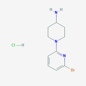 molecular formula C10H15BrClN3 B1229582 1-(6-Bromopyridin-2-yl)piperidin-4-amine hydrochloride CAS No. 77145-50-7