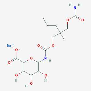 molecular formula C15H25N2NaO10 B12295846 Meprobamate N-beta-D-glucuronide sodium salt 