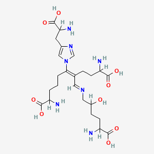 molecular formula C24H39N7O9 B1229587 Dehydrohistidinohydroxymerodesmosine CAS No. 58402-48-5