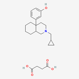 Butanedioic acid;3-[2-(cyclopropylmethyl)-1,3,4,5,6,7,8,8a-octahydroisoquinolin-4a-yl]phenol