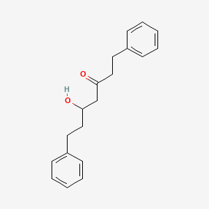 molecular formula C19H22O2 B12295879 3-Heptanone, 5-hydroxy-1,7-diphenyl- 