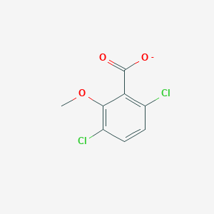 molecular formula C8H5Cl2O3- B1229588 3,6-Dichloro-2-methoxybenzoate 