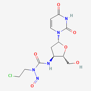 molecular formula C12H16ClN5O6 B1229591 3' (3-(2-Chloroethyl)-3-nitrosoureido)-2',3'-dideoxyuridine CAS No. 96699-73-9