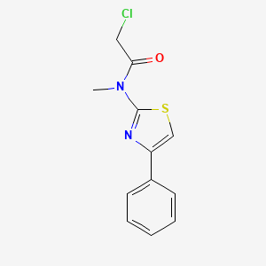 molecular formula C12H11ClN2OS B12295928 2-chloro-N-methyl-N-(4-phenylthiazol-2-yl)acetamide 