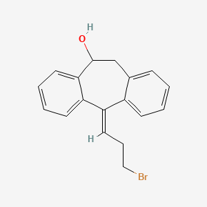 molecular formula C18H17BrO B12295930 (5E)-5-(3-Bromopropylidene)-10,11-dihydro-5H-dibenzo[a,d]cyclohepten-10-ol CAS No. 156458-95-6