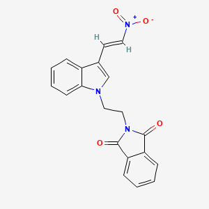 (E)-2-(2-(3-(2-nitrovinyl)-1H-indol-1-yl)ethyl)isoindoline-1,3-dione