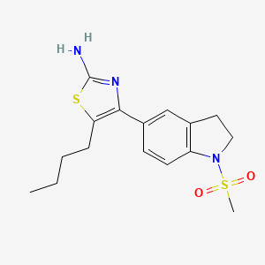 5-Butyl-4-(1-(methylsulfonyl)indolin-5-yl)thiazol-2-amine