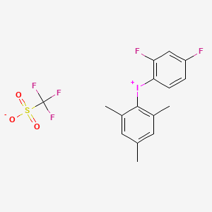 molecular formula C16H14F5IO3S B12295969 (2,4-Difluorophenyl)(mesityl)iodonium trifluoromethanesulfonate 