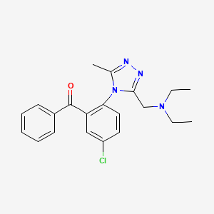 molecular formula C21H23ClN4O B1229598 5-Chloro-2-(3-((diethylamino)methyl)-5-methyl-4H-1,2,4-triazol-4-yl)benzophenone CAS No. 38150-34-4