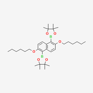 2,2'-(2,6-Dis(hexyloxy)naphthalene-1,5-diyl)bis(4,4,5,5-tetramethyl-1,3,2-dioxaborolane)