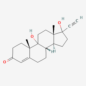 molecular formula C21H28O3 B1229599 9,17-Dihydroxypregn-4-en-20-yn-3-one 