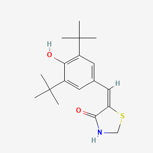 molecular formula C18H25NO2S B12296010 (5E)-5-[(3,5-ditert-butyl-4-hydroxyphenyl)methylidene]-1,3-thiazolidin-4-one 