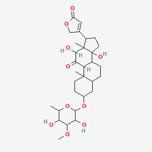 Card-20(22)-enolide, 3-[(6-deoxy-3-O-methyl-D-galactopyranosyl)oxy]-12,14-dihydroxy-11-oxo-, (3beta,5beta,12beta)-