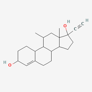 molecular formula C21H30O2 B12296015 17-ethynyl-11,13-dimethyl-2,3,6,7,8,9,10,11,12,14,15,16-dodecahydro-1H-cyclopenta[a]phenanthrene-3,17-diol 