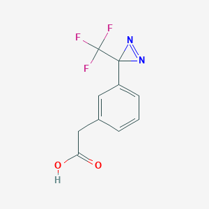 molecular formula C10H7F3N2O2 B12296016 2-(3-(3-(Trifluoromethyl)-3H-diazirin-3-YL)phenyl)acetic acid 