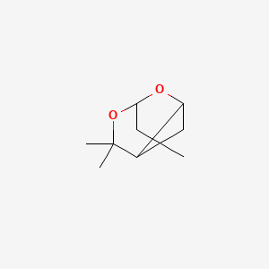 molecular formula C10H16O2 B12296027 3,3,7-Trimethyl-4,9-dioxatricyclo[3.3.1.02,7]nonane CAS No. 78087-36-2