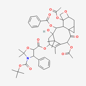 3-O-tert-butyl 5-O-(4,13-diacetyloxy-2-benzoyloxy-1-hydroxy-15,18,18-trimethyl-12-oxo-6-oxapentacyclo[12.3.1.03,11.04,7.09,11]octadec-14-en-16-yl) 2,2-dimethyl-4-phenyl-1,3-oxazolidine-3,5-dicarboxylate