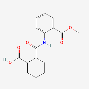 molecular formula C16H19NO5 B1229608 2-({[2-(Methoxycarbonyl)phenyl]amino}carbonyl)cyclohexanecarboxylic acid CAS No. 361150-98-3