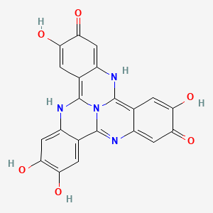 molecular formula C21H12N4O6 B12296091 4a,14b-Dihydro-4b1,5,10,15-tetraazanaphtho[1,2,3-gh]tetraphene-2,3,7,8,12,13-hexaol 