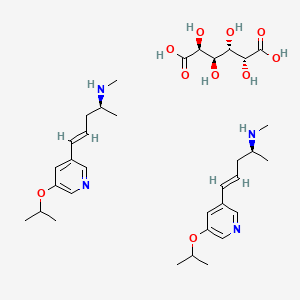 molecular formula C34H54N4O10 B12296103 Ispronicline hemigalactarate CAS No. 252870-54-5