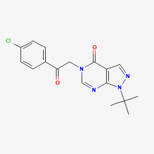 1-Tert-butyl-5-[2-(4-chlorophenyl)-2-oxoethyl]-4-pyrazolo[3,4-d]pyrimidinone