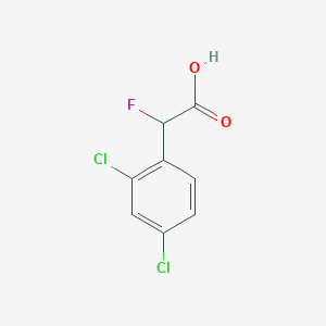 molecular formula C8H5Cl2FO2 B12296153 2-(2,4-Dichlorophenyl)-2-fluoroacetic acid 