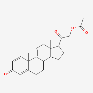 [2-Oxo-2-(10,13,16-trimethyl-3-oxo-6,7,8,12,14,15,16,17-octahydrocyclopenta[a]phenanthren-17-yl)ethyl] acetate