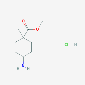 molecular formula C9H18ClNO2 B12296167 Methyl cis-4-amino-1-methyl-cyclohexanecarboxylate;hydrochloride 