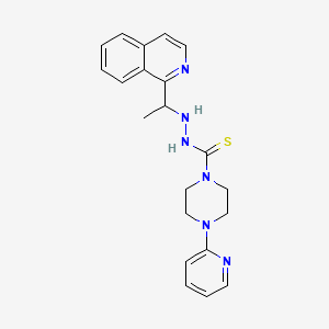 N'-(1-Isoquinolin-1-ylethyl)-4-pyridin-2-ylpiperazine-1-carbothiohydrazide