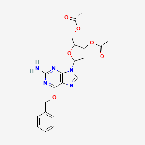 [3-Acetyloxy-5-(2-amino-6-phenylmethoxypurin-9-yl)oxolan-2-yl]methyl acetate