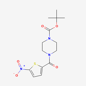 molecular formula C14H19N3O5S B12296197 Tert-butyl 4-(5-nitrothiophene-2-carbonyl)piperazine-1-carboxylate 