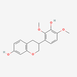 molecular formula C17H18O5 B1229622 (R)-3',7-Dihydroxy-2',4'-dimethoxyisoflavan CAS No. 57128-11-7